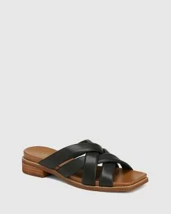 Wittner Lacey Leather Square Toe Slides Black -Sandals Sales Shop http3A2F2Fstatic.theiconic.com .au2Fp2Fwittner 0339 2596051 2