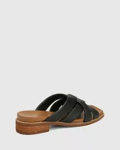 Wittner Lacey Leather Square Toe Slides Black -Sandals Sales Shop http3A2F2Fstatic.theiconic.com .au2Fp2Fwittner 0343 2596051 4
