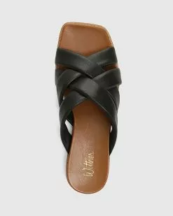 Wittner Lacey Leather Square Toe Slides Black -Sandals Sales Shop http3A2F2Fstatic.theiconic.com .au2Fp2Fwittner 0345 2596051 5