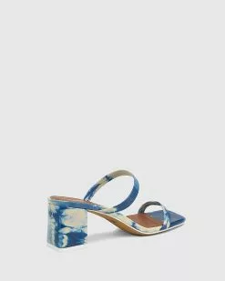 Wittner Kourtney Tie Dye Leather Block Heel Sandals Blue -Sandals Sales Shop http3A2F2Fstatic.theiconic.com .au2Fp2Fwittner 0552 4595711 4