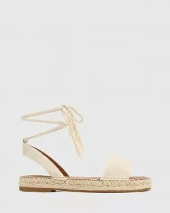 Wittner Dorenzo Canvas Espadrille Sandals Beige