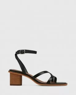 Wittner Jansen Leather Strappy Sandals Black