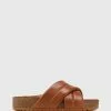 Wittner Amirah Leather Cork Slides Tan