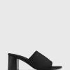 Wittner Katoka Recycled Neoprene Block Heel Sandals Black