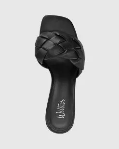 Wittner Combs Woven Leather Stiletto Heel Sandals Black -Sandals Sales Shop http3A2F2Fstatic.theiconic.com .au2Fp2Fwittner 3517 1931611 5