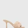 Wittner Combs Woven Leather Stiletto Heel Sandals Beige
