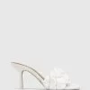 Wittner Combs Woven Leather Stiletto Heel Sandals White