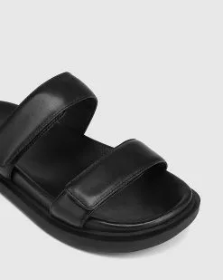 Wittner Arbory Leather Double Strap Slides Black -Sandals Sales Shop http3A2F2Fstatic.theiconic.com .au2Fp2Fwittner 3552 0783741 3