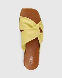 Wittner Lotto Leather Square Toe Slides Yellow -Sandals Sales Shop http3A2F2Fstatic.theiconic.com .au2Fp2Fwittner 3684 5819741 5