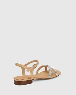 Wittner Aliyah Leather Diamante Trim Sandals Beige -Sandals Sales Shop http3A2F2Fstatic.theiconic.com .au2Fp2Fwittner 3929 1596051 4