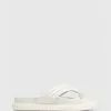 Wittner Avivah Leather Thong Sandals White