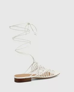 Wittner Armey Leather Strappy Flat Sandals White -Sandals Sales Shop http3A2F2Fstatic.theiconic.com .au2Fp2Fwittner 4577 8396051 4