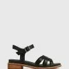 Wittner Leisl Leather Sandals Black