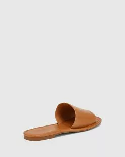 Wittner Barron Leather Flat Slides Tan -Sandals Sales Shop http3A2F2Fstatic.theiconic.com .au2Fp2Fwittner 4584 0840021 4