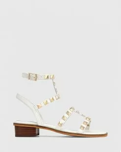 Wittner Tahara Leather Stud Sandals White