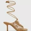 Wittner Chani Leather Strappy Sandals Beige