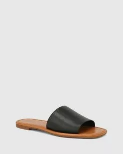 Wittner Barron Leather Flat Slides Black -Sandals Sales Shop http3A2F2Fstatic.theiconic.com .au2Fp2Fwittner 6094 8740021 2