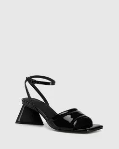 Wittner Krauss Patent Leather Angular Heel Sandals Black -Sandals Sales Shop http3A2F2Fstatic.theiconic.com .au2Fp2Fwittner 6221 2346931 2