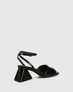 Wittner Krauss Patent Leather Angular Heel Sandals Black -Sandals Sales Shop http3A2F2Fstatic.theiconic.com .au2Fp2Fwittner 6225 2346931 4
