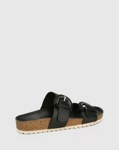 Wittner Anaco Leather Double Strap Cork Slides Black -Sandals Sales Shop http3A2F2Fstatic.theiconic.com .au2Fp2Fwittner 7072 7465941 4