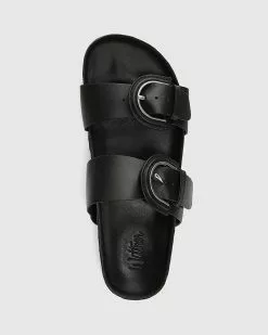 Wittner Anaco Leather Double Strap Cork Slides Black -Sandals Sales Shop http3A2F2Fstatic.theiconic.com .au2Fp2Fwittner 7075 7465941 5