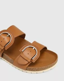 Wittner Anaco Leather Double Strap Cork Slides Tan -Sandals Sales Shop http3A2F2Fstatic.theiconic.com .au2Fp2Fwittner 7122 6465941 3