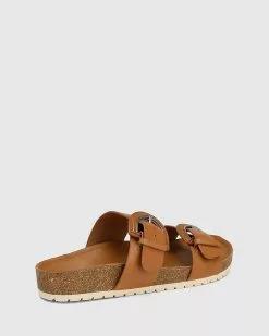 Wittner Anaco Leather Double Strap Cork Slides Tan -Sandals Sales Shop http3A2F2Fstatic.theiconic.com .au2Fp2Fwittner 7125 6465941 4