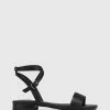 Wittner Astrid Leather Ankle Strap Sandals Black
