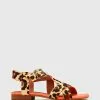 Wittner Aneese Hair-On Leather Flat Sandals Prints