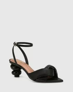 Wittner Visser Leather Round Sculptured Heel Sandals Black -Sandals Sales Shop http3A2F2Fstatic.theiconic.com .au2Fp2Fwittner 8197 7734041 2