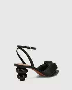 Wittner Visser Leather Round Sculptured Heel Sandals Black -Sandals Sales Shop http3A2F2Fstatic.theiconic.com .au2Fp2Fwittner 8202 7734041 4
