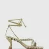 Wittner Vela Leather Strappy Sandals Green