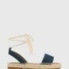 Wittner Dorenzo Canvas Espadrille Sandals Navy