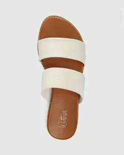 Wittner Lexy Stretch Leather Double Strap Slides White -Sandals Sales Shop http3A2F2Fstatic.theiconic.com .au2Fp2Fwittner 9714 3494841 5