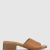 Zeroe Clover Recycled Block Heel Sandals Tan