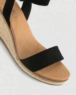 Zeroe Wide Fit Kiwi 2 Comfort Wedge Sandals Black -Sandals Sales Shop http3A2F2Fstatic.theiconic.com .au2Fp2Fzeroe 4796 2280541 4