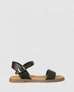 Zeroe Wide Fit Atlas Footbed Sandals Black
