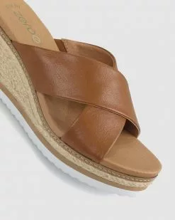Zeroe Wide Fit Keeper Wedges Tan -Sandals Sales Shop http3A2F2Fstatic.theiconic.com .au2Fp2Fzeroe 5537 4789241 4