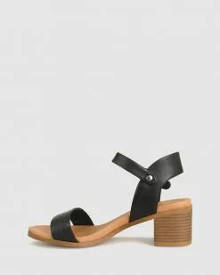 Zeroe Raegan Footbed Block Heel Sandals Black -Sandals Sales Shop http3A2F2Fstatic.theiconic.com .au2Fp2Fzeroe 7088 466066 3