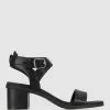 Zeroe Phoebe Block Heel Sandals Black