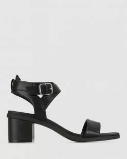 Zeroe Phoebe Block Heel Sandals Black