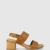 Zeroe Preppy Square Toe Sandals Tan