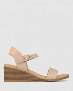 Zeroe Elwood Sandal Wedges Latte