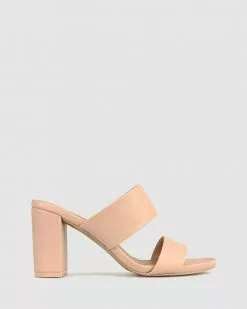 Zeroe Kruz Block Heeled Dress Sandals Blush