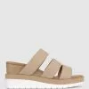 Zeroe Dallas Slip On Wedges Latte