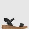 Zeroe Wide Fit Ramble Comfort Sandals Black