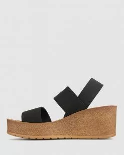 Zeroe Denver Elastic Strap Wedges Black -Sandals Sales Shop http3A2F2Fstatic.theiconic.com .au2Fp2Fzeroe 9901 0380541 3