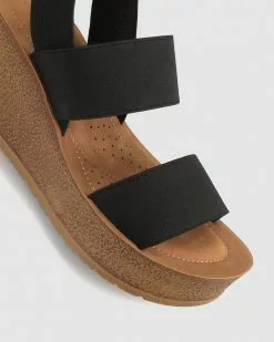 Zeroe Denver Elastic Strap Wedges Black -Sandals Sales Shop http3A2F2Fstatic.theiconic.com .au2Fp2Fzeroe 9906 0380541 4