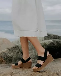 Zeroe Denver Elastic Strap Wedges Black -Sandals Sales Shop http3A2F2Fstatic.theiconic.com .au2Fp2Fzeroe 9912 0380541 5