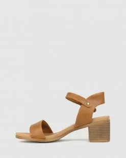 Zeroe Raegan Footbed Block Heel Sandals Tan -Sandals Sales Shop http3A2F2Fstatic.theiconic.com .au2Fp2Fzeroe 9957 566066 3